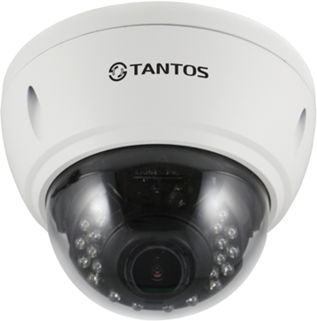 Tantos TSi-Ve4VP (2.8-12) Видеокамера IP, купольная, уличная, антивандальная