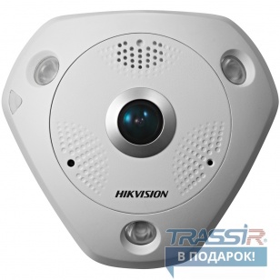 Hikvision DS - 2CD6362F - IVS 6Мп fisheye IP - камера (от - 30°C до +60°C ), фикс. объектив 1.19мм @F2.8