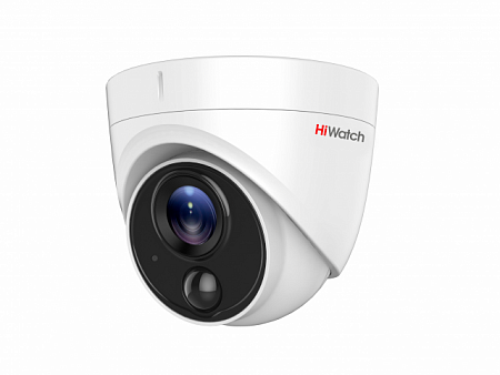 HiWatch DS-T513 (2.8) 5Mp Уличная купольная видеокамера, 1/2.5'' CMOS, 85.5°, 2592x1944@20к/с, 2560x1440@25к/с, ИК-фильтр, 0.01лк @F1.2, OSD-меню/DWDR/DNR/BLC/Smart ИК/PIR-датчик (110°x11м), световая сигнализация, видеовыход: 1хHD-TVI, EXIR-подсветка до 2