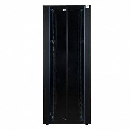 DATAREX 19&quot;, 47U 800х1000,2-я перед. дв. стек,2-я задн. дв. мет, чер. Шкаф нап.