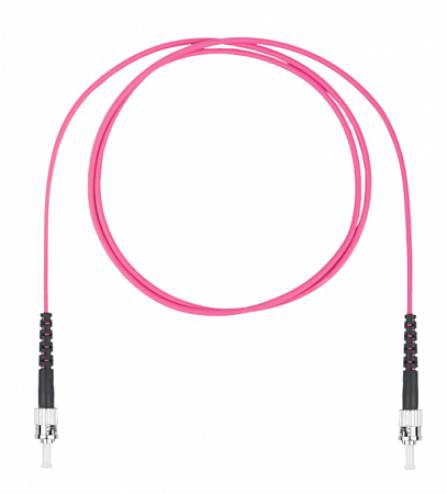 DATAREX Шнур оптический коммутационный патч-корд, ST-ST симплекс (simplex) OM4, нг(А)-HF, маджента, 5,0 м