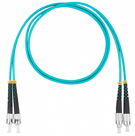 DATAREX FC-ST, дуплекс (duplex) OM3, нг(А)-HF, бирюзовый, 15 м Шнур оптический коммутационный (патч-корд)