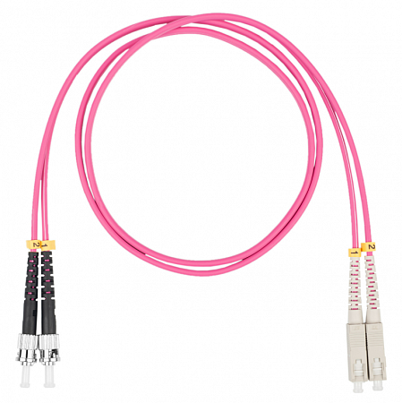 DATAREX SC-ST, дуплекс (duplex) OM4, нг(А)-HF, маджента, 0,5 м Шнур оптический коммутационный (патч-корд)