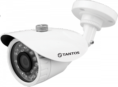 Tantos TSc - Pecof2 (3.6) 2Mpx Видеокамера, AHD, уличная, 1/2.7” CMOS Sensor, 1920х1080, 0.01лк, ИК - подсветка до 20м, DC12V, 400мА, от - 30°С до +60°С, IP66