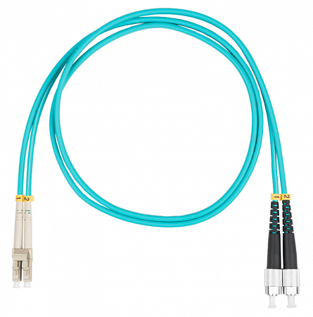 DATAREX LC-FC, дуплекс (duplex) OM3, нг(А)-HF, бирюзовый, 15 м Шнур оптический коммутационный (патч-корд)